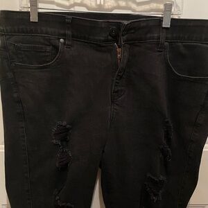 Torrid Bombshell Skinny black Jeans.